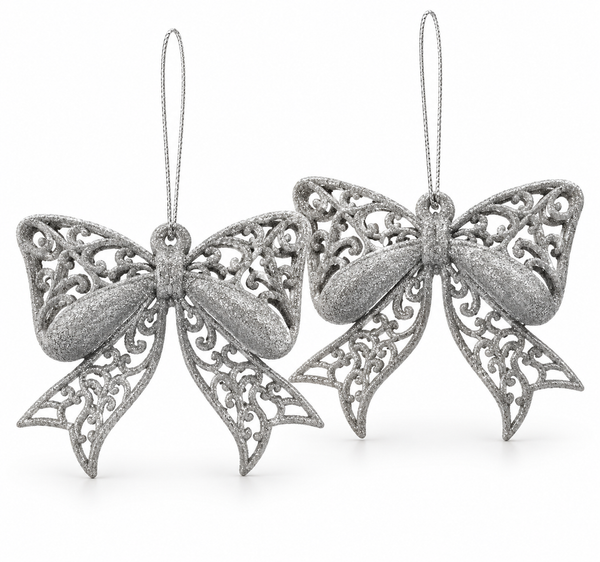 Glitter Christmas Hanging Decorations – 2 Pack