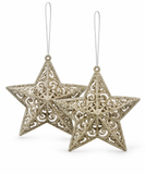 Glitter Christmas Hanging Decorations – 2 Pack