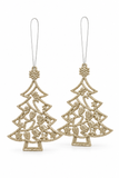 Glitter Christmas Hanging Decorations – 2 Pack