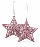 Glitter Christmas Hanging Decorations – 2 Pack