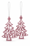 Glitter Christmas Hanging Decorations – 2 Pack