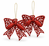 Glitter Christmas Hanging Decorations – 2 Pack