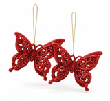 Glitter Christmas Hanging Decorations – 2 Pack