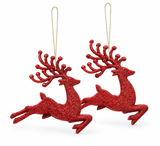 Glitter Christmas Hanging Decorations – 2 Pack