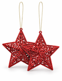 Glitter Christmas Hanging Decorations – 2 Pack