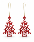 Glitter Christmas Hanging Decorations – 2 Pack