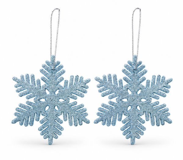 Glitter Snowflake Hanging Decorations – 3 Pack