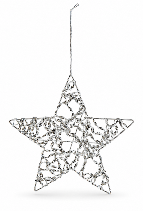 Openwork Metallic Star Hanging Decoration