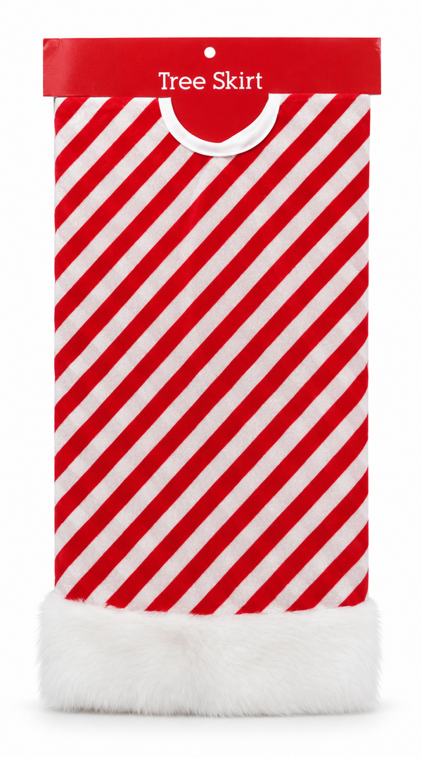 Candy Stripe Christmas Tree Skirt 100 cm