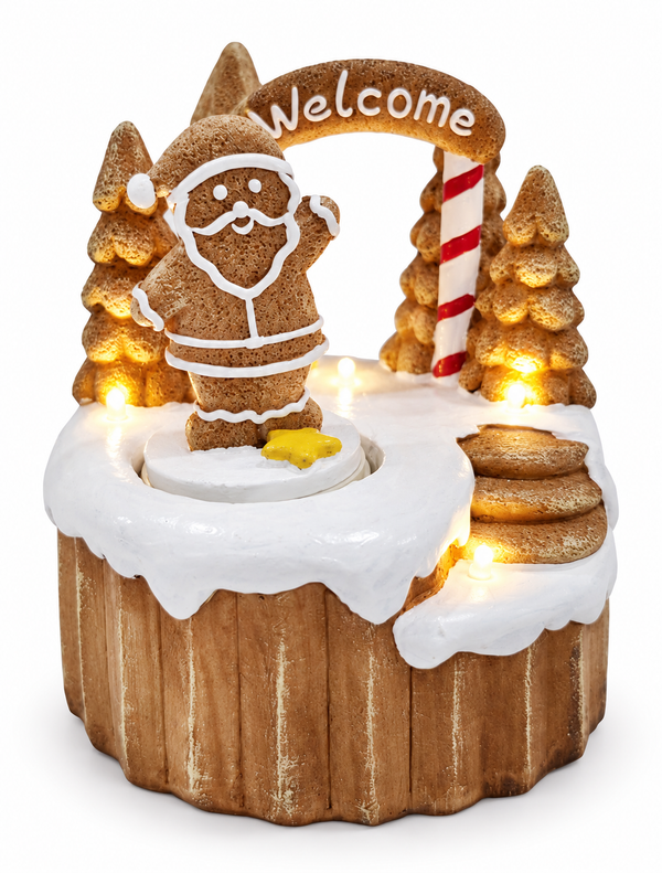 LED Musical Gingerbread Tree Scene