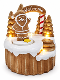 LED Musical Gingerbread Tree Scene