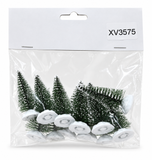 Mini Bristle Christmas Trees – 12 Pack, 6cm