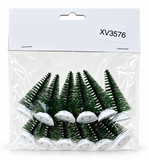 Mini Bristle Christmas Trees – 12 Pack, 6cm