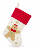 Embroidered Gingerbread Christmas Stocking