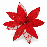 Luxe Organza Poinsettia Clip