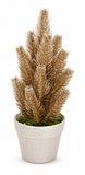Matte Metallic Potted Christmas Tree 20 cm