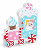 Pastel Gingerbread Train Engine Decoration