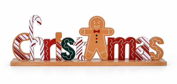 Gingerbread Christmas Table Sign