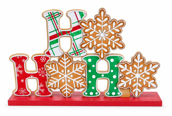 Gingerbread Ho Ho Ho Table Decoration