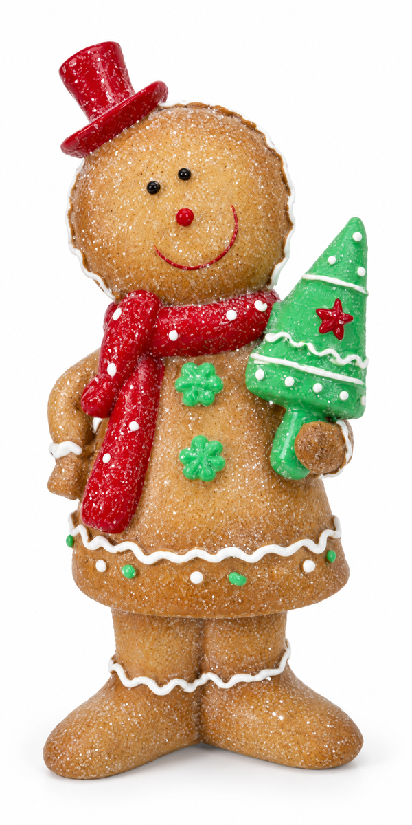 Ceramic Iced Gingerbread Figurine