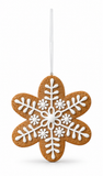 Gingerbread Snowflake Hanging Ornament – 10cm