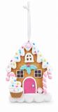 Pastel Gingerbread House Hanging Ornament – 10cm
