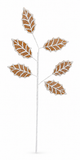Gingerbread Frosted Leaf Pick