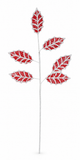 Gingerbread Frosted Leaf Pick