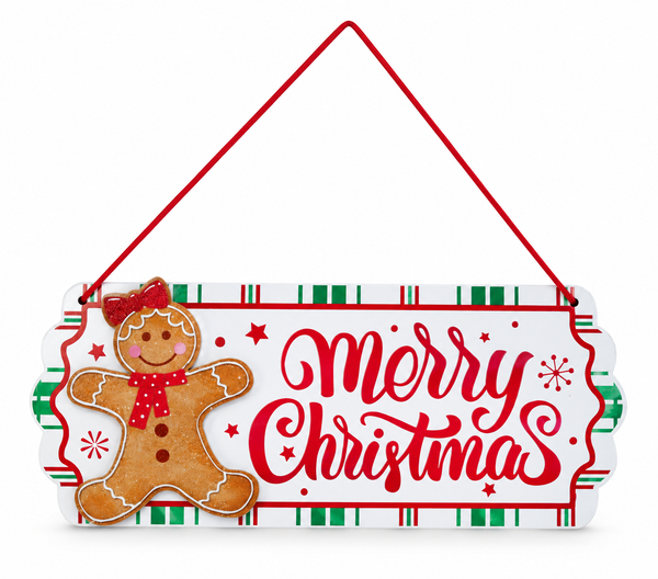 Gingerbread Hanging Christmas Plaque