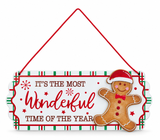 Gingerbread Hanging Christmas Plaque