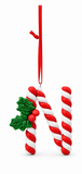 Candy Cane and Holly Alphabet Hanging Ornament