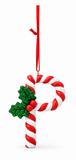 Candy Cane and Holly Alphabet Hanging Ornament