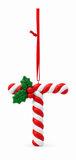 Candy Cane and Holly Alphabet Hanging Ornament