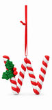 Candy Cane and Holly Alphabet Hanging Ornament
