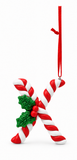 Candy Cane and Holly Alphabet Hanging Ornament