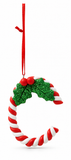 Candy Cane and Holly Alphabet Hanging Ornament