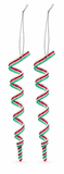 Candy Cane Spiral Hanging Decorations – 2 Pack, 21cm
