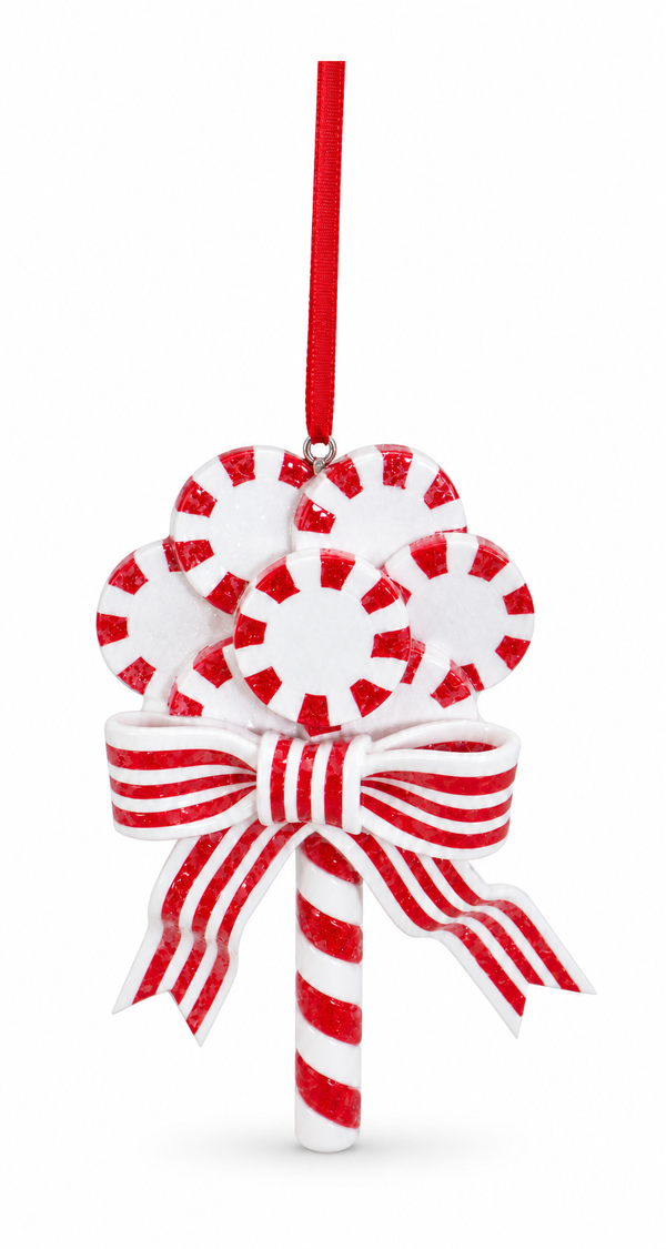 Candy Cane Lollipop Hanging Ornament – 10cm