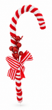 Plush Candy Cane Decoration with Berries