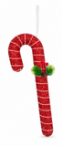 Glitter Candy Cane with Berries – 33 cm