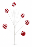 Plush Candy Cane Ball Spray – 60cm