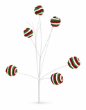 Plush Candy Cane Ball Spray – 60cm