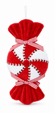 Flocked Candy Cane Sweet Decoration – 26cm