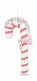 Velvet Stripe Candy Cane Decoration – 40cm