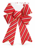 Candy Stripe Glitter Christmas Bow