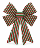 Candy Cane Tinsel Christmas Bow