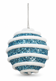Snow Stripe Candy Christmas Bauble