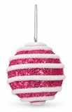 Snow Stripe Candy Christmas Bauble