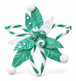 Plush Swirl Poinsettia Clip