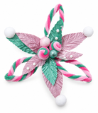 Plush Swirl Poinsettia Clip